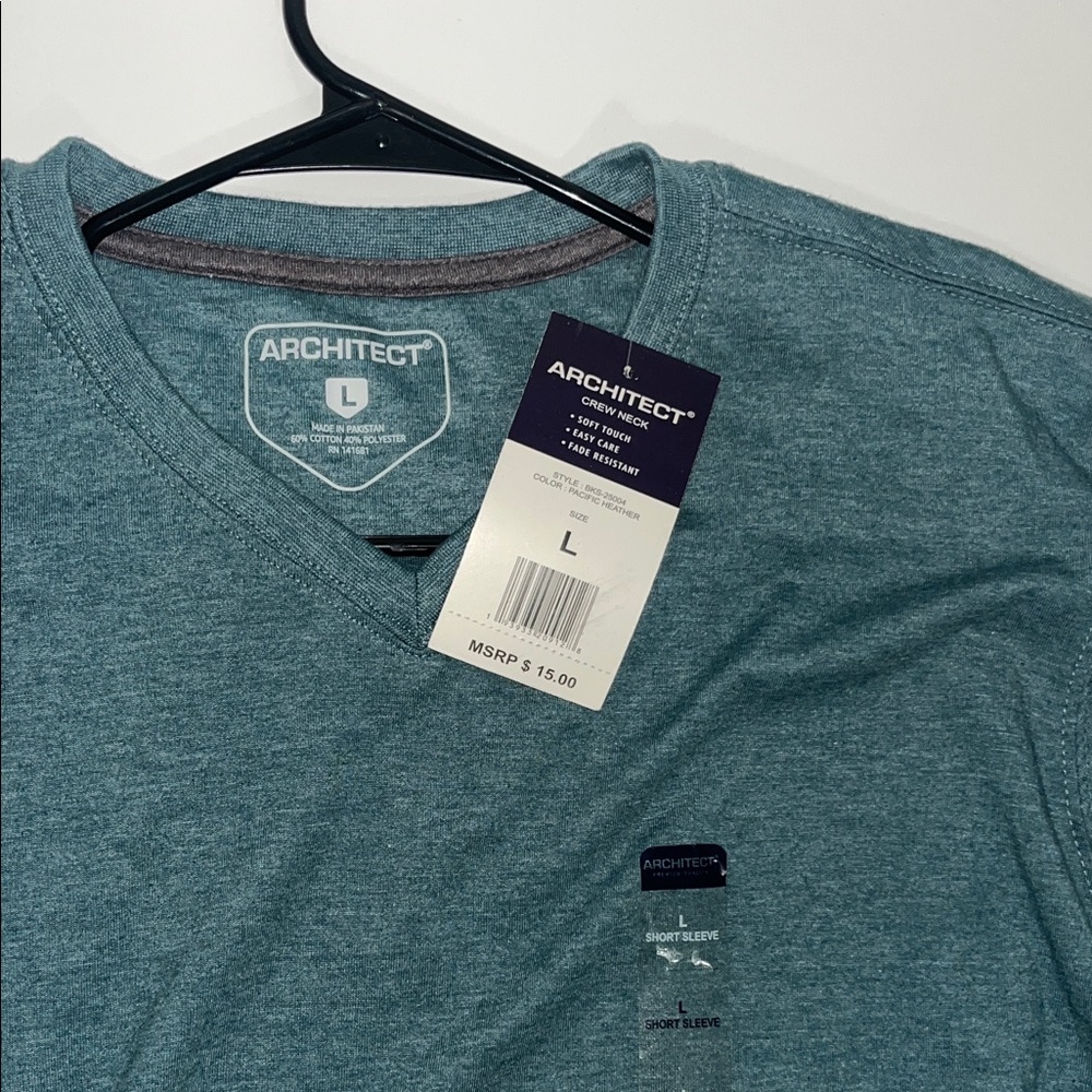 Arche Men's Short Sleeve Teal Tee - Picture 3 of 7